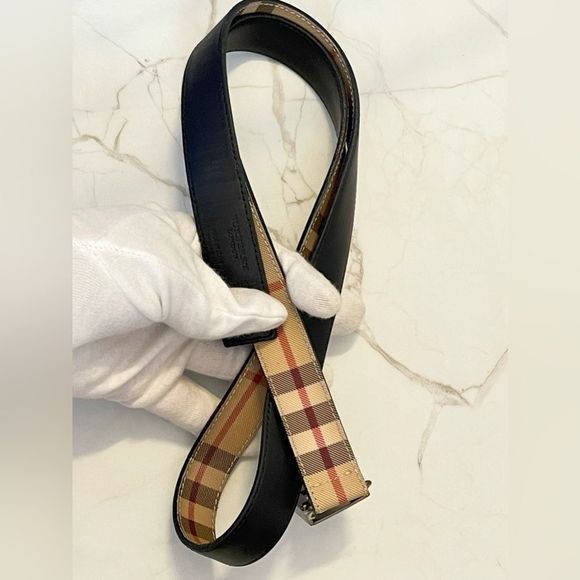 BURBERRY VintageĀ Check Leather Belt - Picture 8 of 8